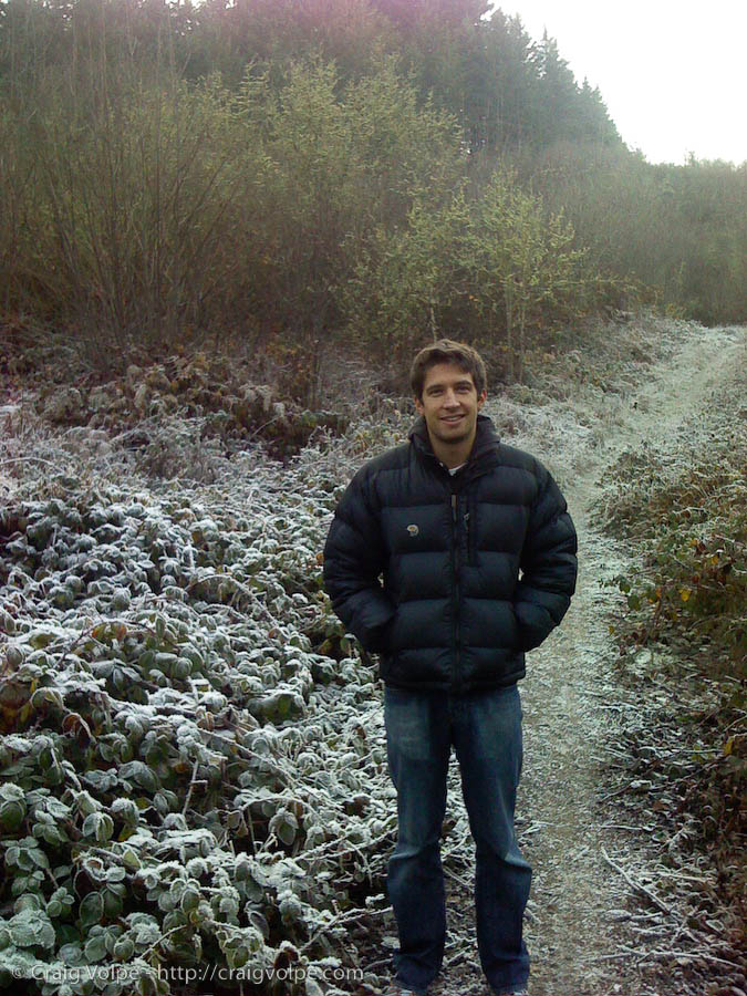 cav071123_152659_0027 here I am with some of my favorite things (except the cold weather) - my hometown Eugene, trees, clean air, my favorite running trail, my puff-coat, and my favorite jeans